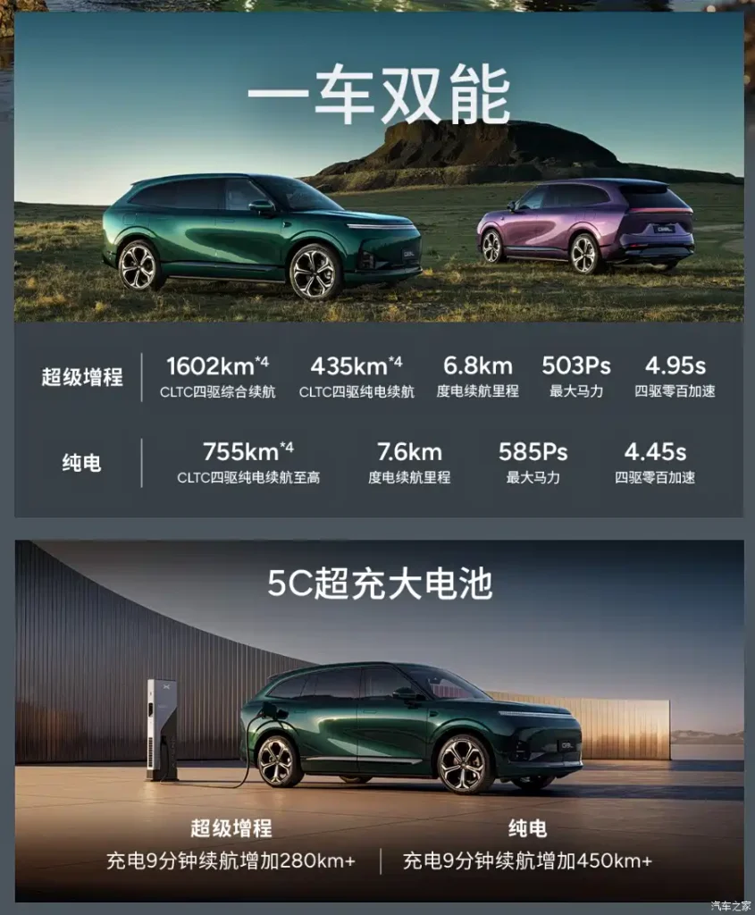 XPENG G9L SUV have 5C overfasting charging battery