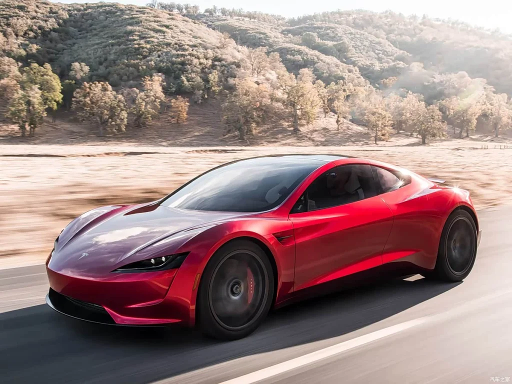 red car of Tesla Roadster 2026
