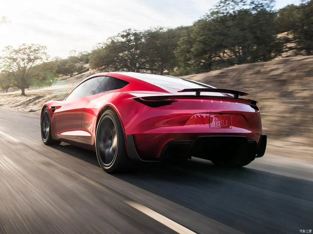 red car of Tesla Roadster 2026