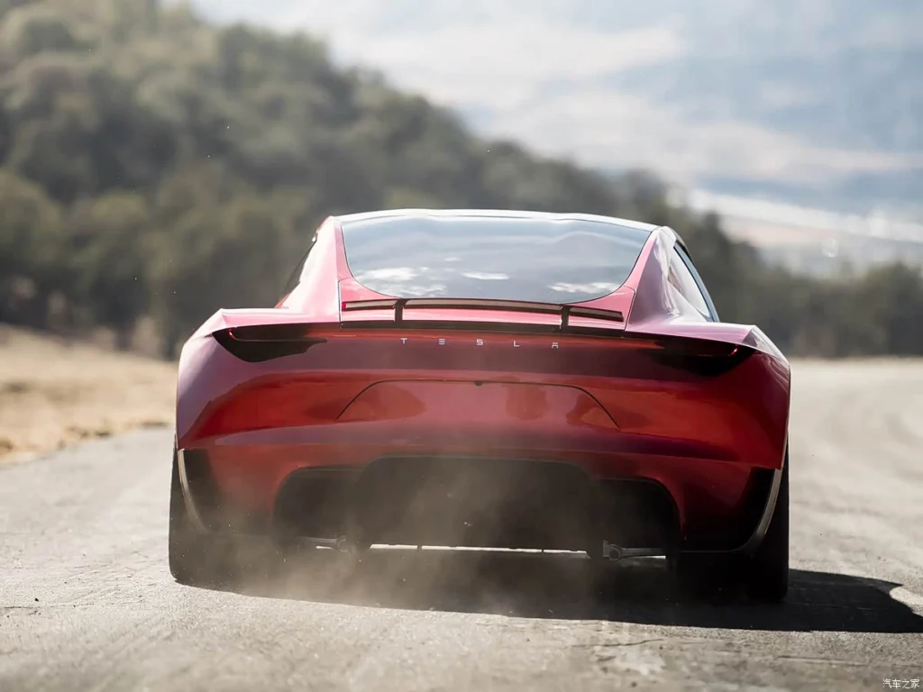 red car of Tesla Roadster 2026