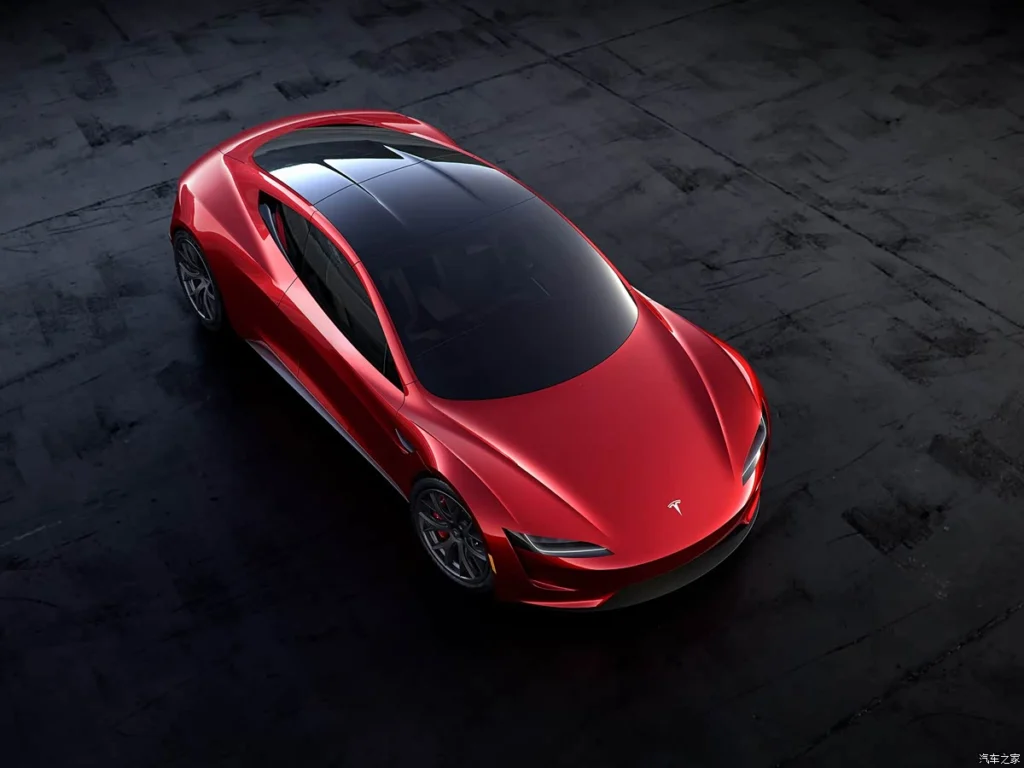 red car of Tesla Roadster 2026